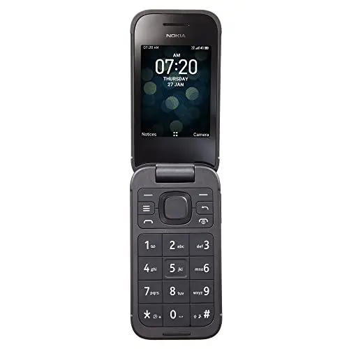 Nokia 2760 Flip phone open, showing its keypad and internal screen