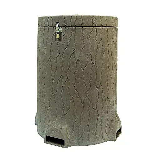 BANKS OUTDOORS Timber 250 lb deer feeder with bark-pattern camouflage