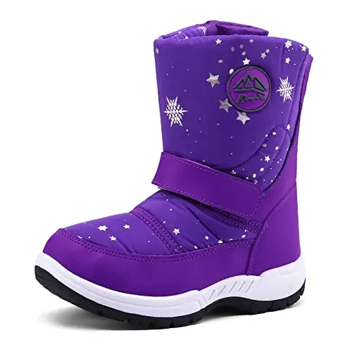 K KomForme boys girls snow boots with side zipper
