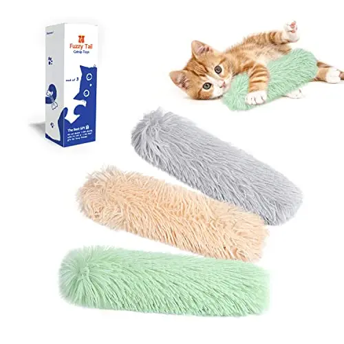 Potaroma 3-Pack Soft Plush Catnip Pillow Kicker Toys