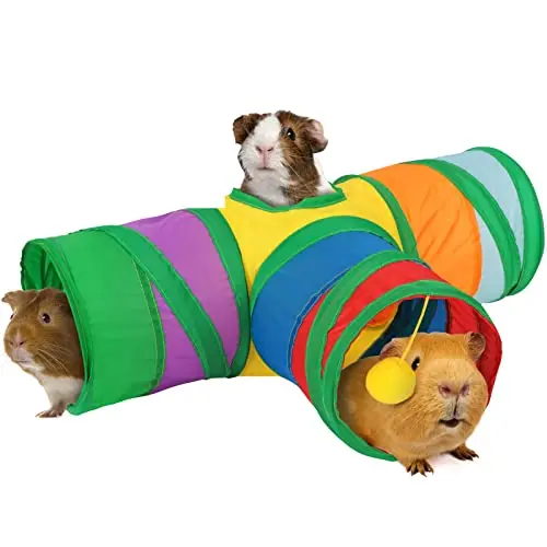 Rypet 3-way collapsible tunnel for small animals in rainbow colors