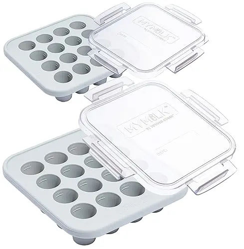 Souper Cubes MyMilk silicone breast milk freezer tray with airtight lid