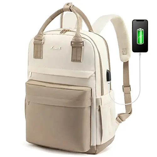 LOVEVOOK vintage style waterproof laptop backpack
