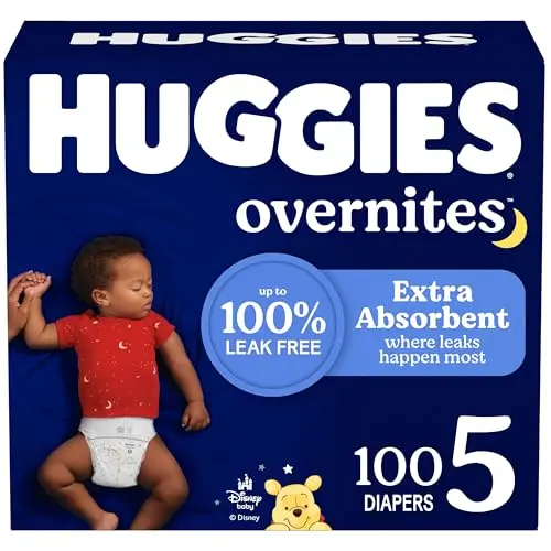 Huggies Overnites Diapers size 5 pack with colorful prints