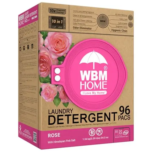WBM rose-scented laundry pods in a bulk bag