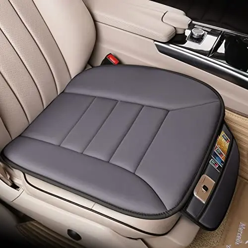 Lofty Aim grey car seat cushion with storage pouch