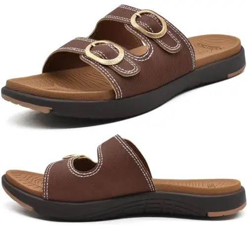 COFACE Orthotic Slides with adjustable buckle and ripple insole