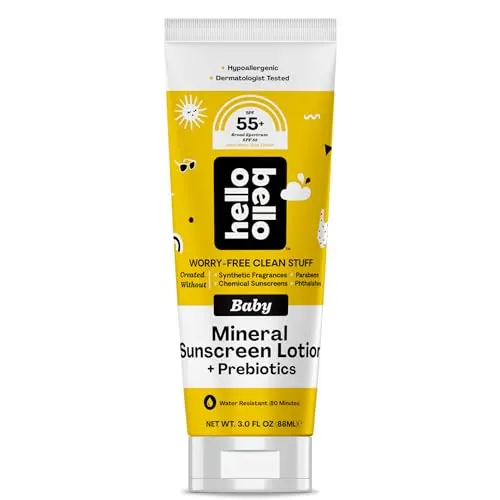 Hello Bello Mineral SPF 55 Sunscreen tube