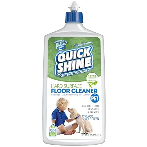 Quick Shine pet floor cleaner bottle ready to use for hardwood floors
