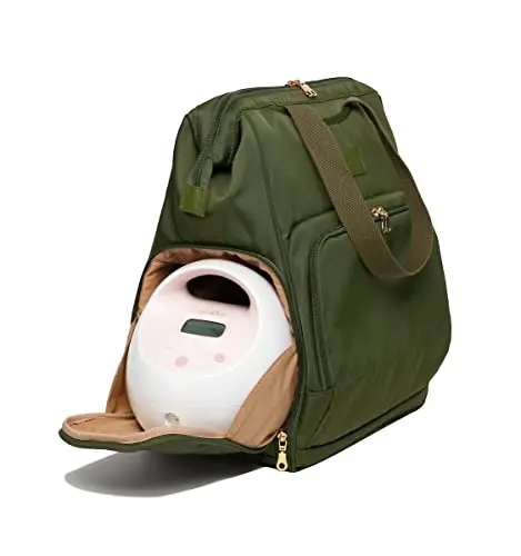 Sarah Wells Norah breast pump backpack in olive green