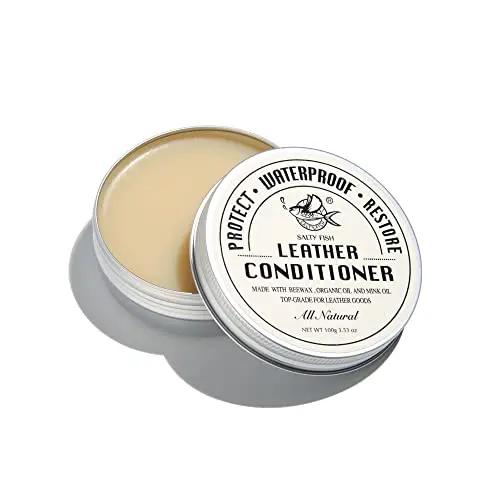 SALTY FISH All-Natural Leather Conditioner and Cleaner jar