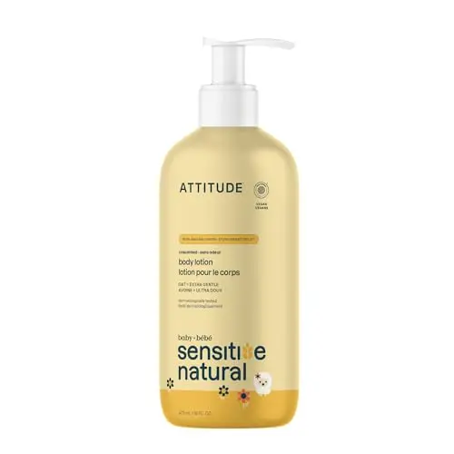 ATTITUDE Body Lotion for Baby, Unscented, EWG Verified bottle