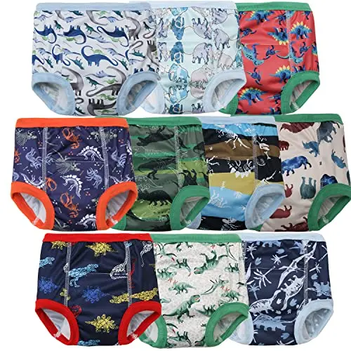Joyo roy 10-pack of boys' training pants with vehicle and character patterns