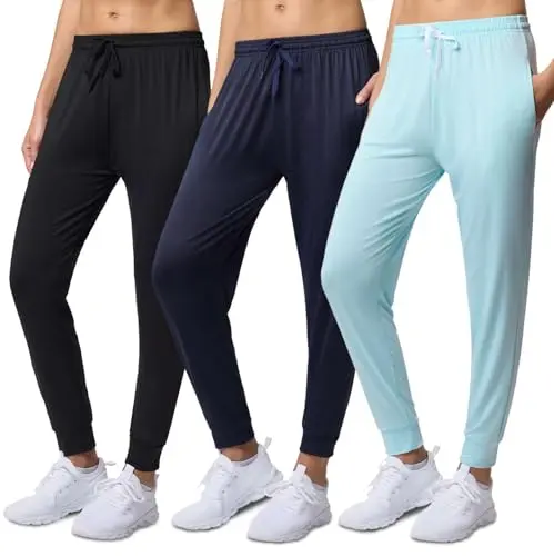 Real Essentials dry fit joggers in a 3-pack for workouts and lounging