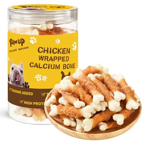 PAWUP Chicken Wrapped Puppy Chew Bones for teething dogs