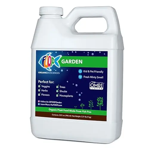 FOOP Organic Liquid Plant Food bottle with fish manure formula