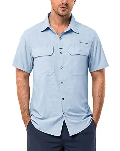 33,000FT Men's UPF 50+ short sleeve fishing and hiking shirt