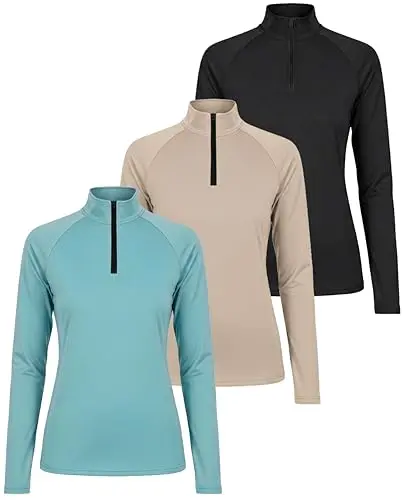 Real Essentials Women's Dry-Fit Quarter Zip Jacket
