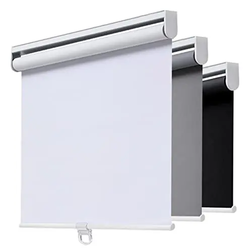 AOSKY white cordless roller shade installed in kitchen
