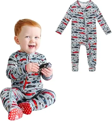 Posh Peanut basic baby footie pajamas in soft viscose from bamboo