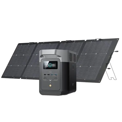 EcoFlow DELTA 2 power station with 220W solar panel