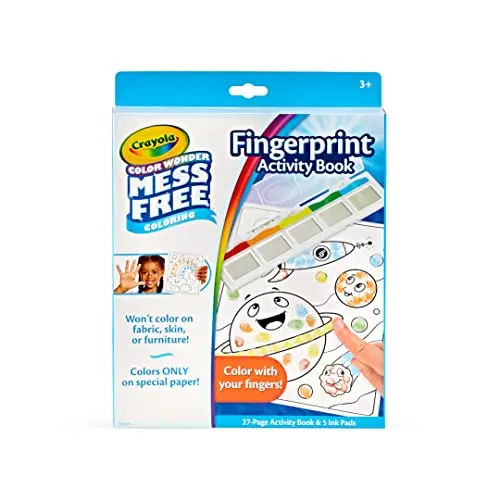 Crayola Color Wonder fingerprint painting set with ink pads and activity book