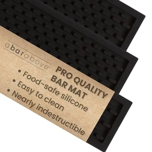 A Bar Above Heavy Duty Bar Mat on a countertop