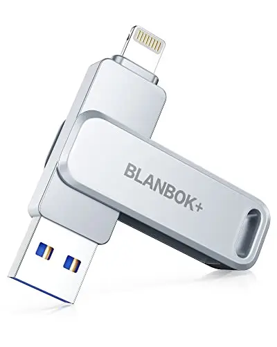BLANBOK+ MFi Certified 128GB photo stick flash drive