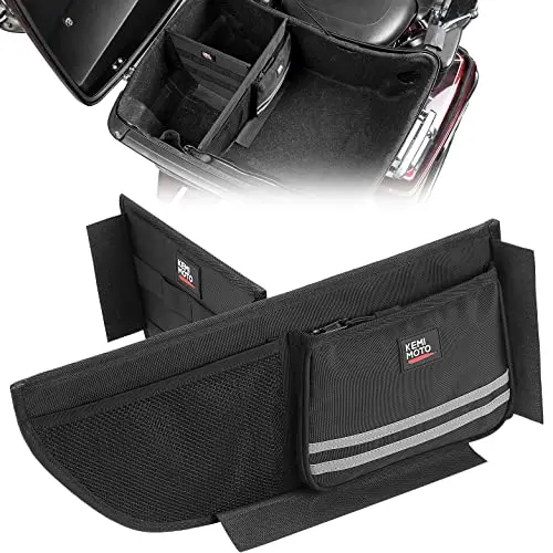 KEMIMOTO tour pack organizer with adjustable dividers and mesh pockets
