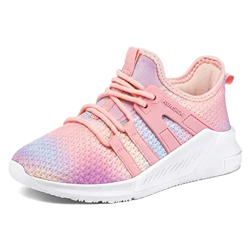 RUNSIDE girls gradient color lightweight tennis shoes