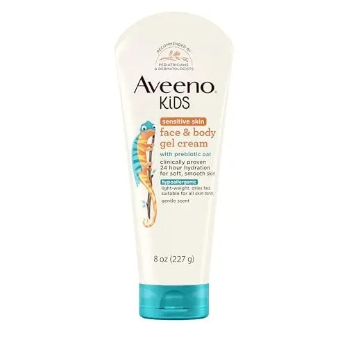 Aveeno Sensitive Skin Face & Body Gel Cream for Kids bottle