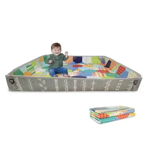Infantino Foldable Soft Foam Play Mat in Multicolor