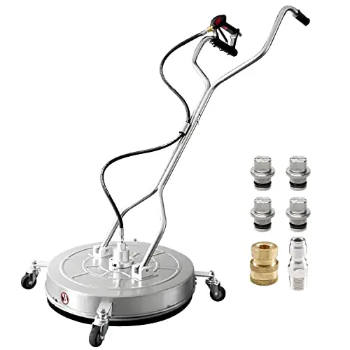 JANZ 24-inch pressure washer surface cleaner with dual handles and stainless steel housing