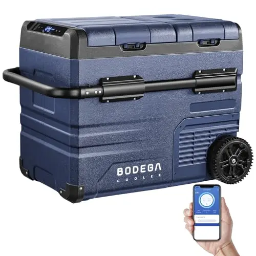 BODEGA 48QT dual door car refrigerator in blue for RVs