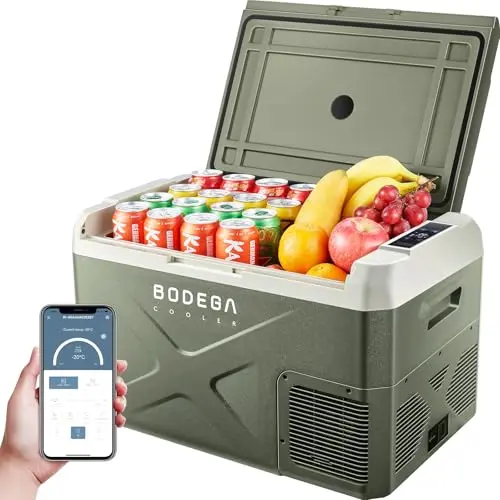BODEGA 32QT car refrigerator in green with fast cooling feature