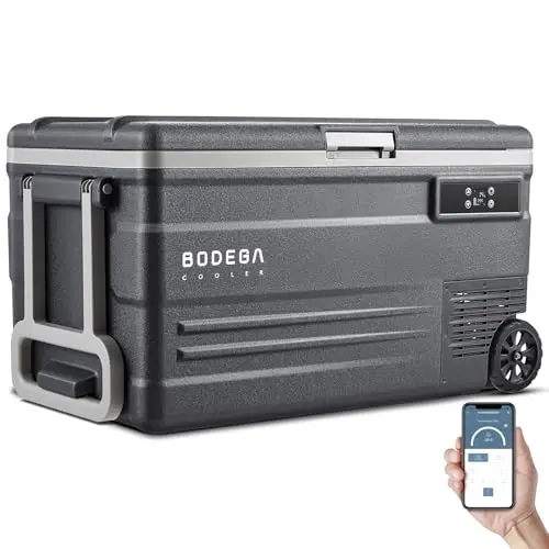 BODEGA 80QT single zone car refrigerator in black for large storage