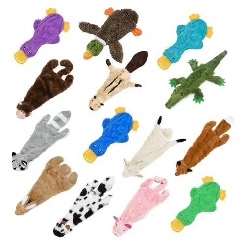 Best Pet Supplies pack of 4 colorful crinkle duck dog toys