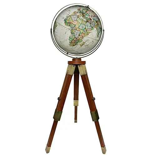 Replogle 16 inch antique style floor globe with raised relief for kids