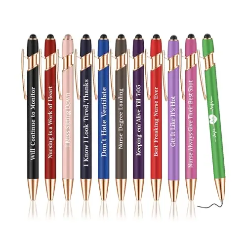 Allfosi rose gold aluminum nurse pen with stylus tip