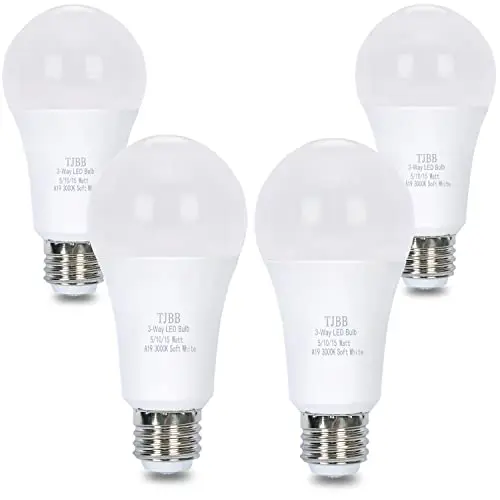 TJBB 3-way LED light bulbs with three brightness settings