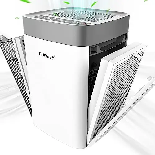 Nuwave Portable Air Purifier in white and gray