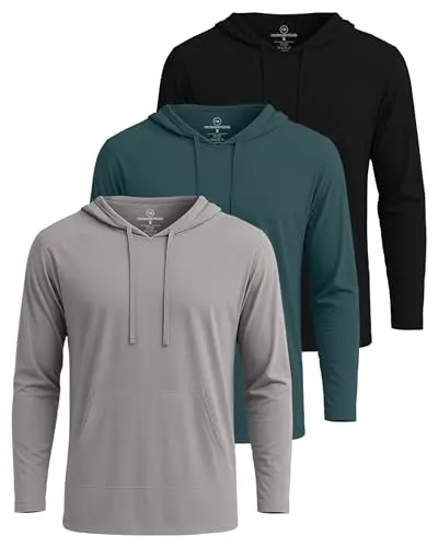 Real Essentials men's cotton lightweight hoodie with pocket