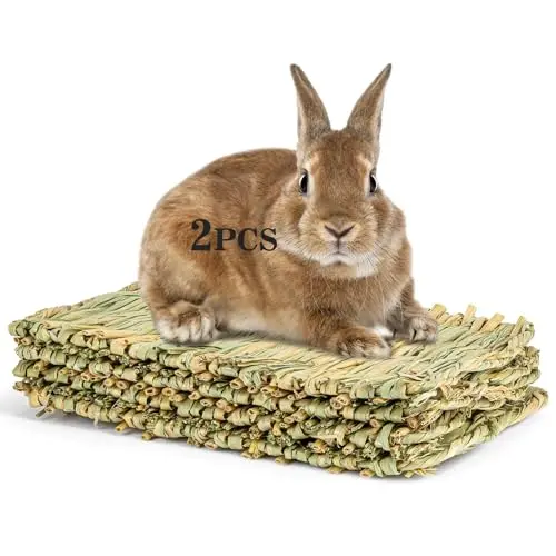 Sukh natural grass mats for rabbits that can be used as bedding or chew toys