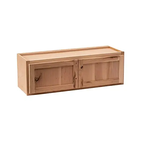Quicklock Raw Hickory Wall Mounted Kitchen Cabinet