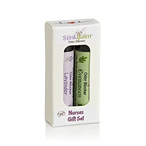 StinkBalm Odor Blocker nurses gift set with two solid balm tins