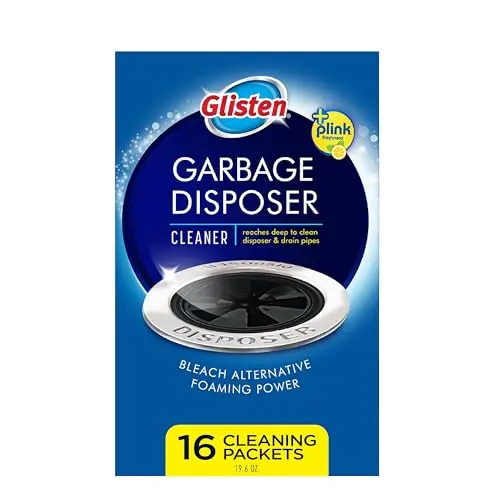 Glisten garbage disposer cleaner and freshener packets, lemon scent