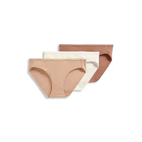 Jockey Women's Organic Cotton Stretch Logo Bikini 3-Pack