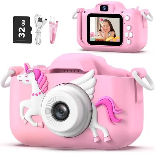 OUTUVAS unicorn-themed kids camera toy