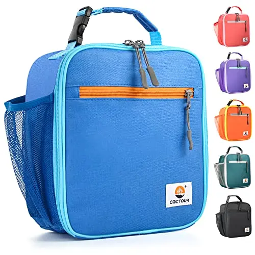 CaCTOUR Blue Insulated Lunch Box for kids