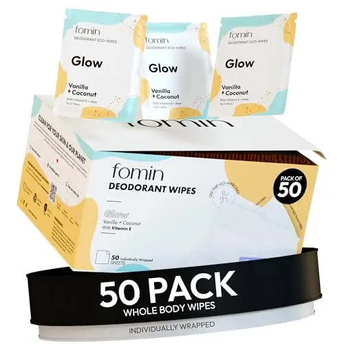 Fomin Acidified Deodorant Wipes pack highlighting acidified formula
